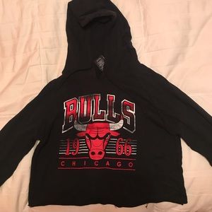 Chicago bulls crop hoodie